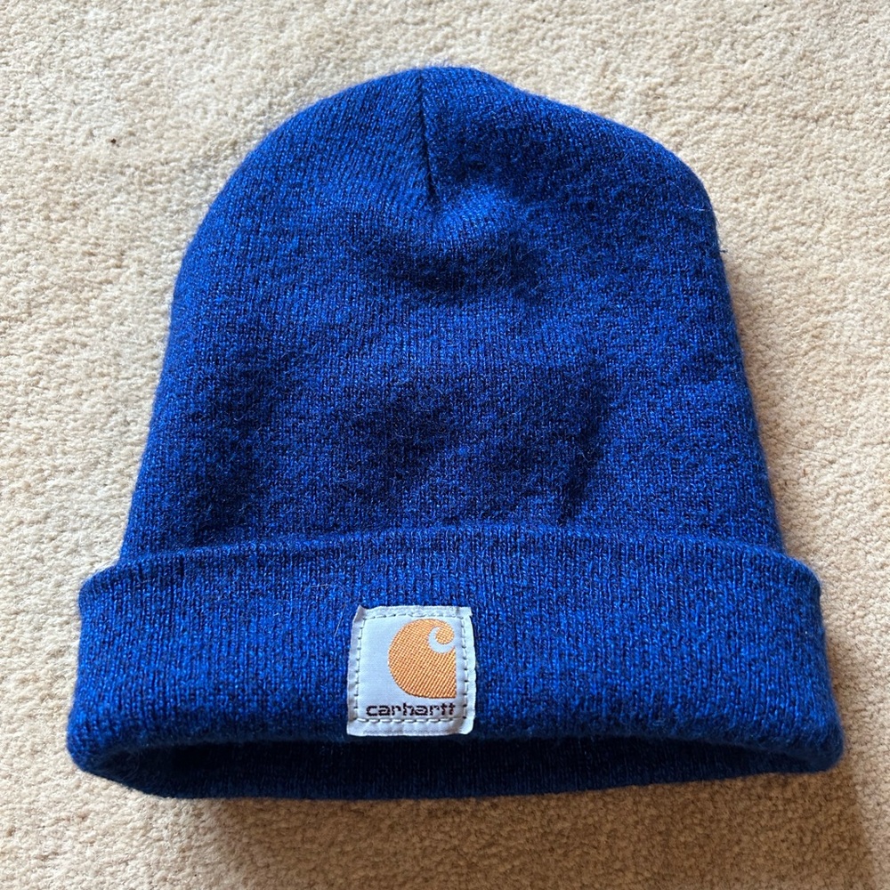 Carhartt Blue Knit Beanie. Unisex
